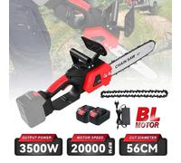 TEMU Sierra Eléctrica Sin Escobillas 3500W Portátil Inalámbrica para Jardinería y Carpintería, Herramienta de Tala con Batería Makita 21V