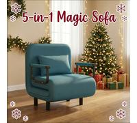 TEMU Sillón cama sofá plegable convertible 5 en 1, sofá cama de salón ajustable y ahorrador de con tela de lino, sillón moderno para dormitorio universitario, estudio y , /// limón