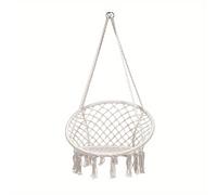 TEMU Sillón colgante estilo bohemio de 120×80 cm con borlas | Ideal para dormitorio o uso en exteriores, para patios, , terrazas, patios, jardines, de poliéster y cuerda de nailon
