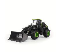 TEMU Simulación de aleación de cabeza de ingeniería vehículo de juguete excavadora carretillas elevadoras excavadoras rodillos Halloween regalo de Navidad