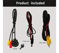 TEMU Skshicpc, una cámara de para coche con 8 luces LED, visión nocturna , es fácil de instalar, poco y diseñada para sedanes, SUVs y camionetas para la monitorización de - No requiere baterías