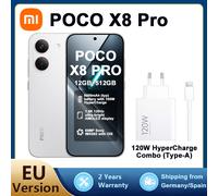 TEMU Smartphone Xiaomi Poco X8 Pro 12 GB + 512 GB, , cargador original Xiaomi de 120W