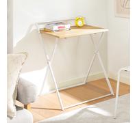 TEMU SoBuy FWT88-WN Escritorio plegable para espacios pequeños, Escritorio de ordenador Mesa de estudio Escritorio portátil
