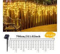 TEMU Solares de 4.5M 101LED o 7.9M 191LED, Clasificación IPX4, con 8 de , Perfectas para Decoración Exterior en , , Halloween, Acción de Gracias y Navidad