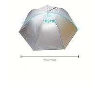 TEMU Sombrero de paraguas extra grande de 37.4 pulgadas para pesca - Ajustable, resistente a los rayos UV, con 7 varillas, adecuado para golf, jardinería y actividades al aire libre