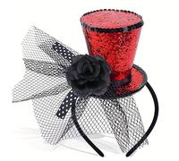 TEMU Sombrero Mini Elegante para Mujer con y Decoración - Plástico , Ideal para Tés, Barbacoas Temáticos - Accesorio y Fácil de Usar