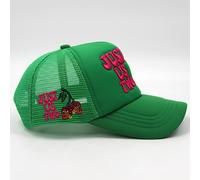 TEMU Sombrero tipo casual para hombre con diseño 'Just Us Two' - poliéster, malla trasera no elástica, ajuste ajustable para ropa casual, fútbol y celebraciones de vacaciones.