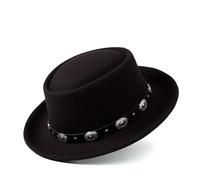 TEMU Sombreros de para hombre, otoño e invierno, para hombres de edad y ancianos, con un diseño de pork pie enrollado en estilo .