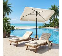 TEMU Sombrilla de ajustable, protección solar UPF 50+, función de inclinación, sombrilla de jardín para patios, con