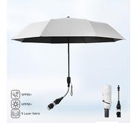 TEMU Sombrilla Universal Ajustable con Protección Solar UPF50+ - Diseño Portátil para Playa/Sillas de Ruedas, Ideal también en Carritos /Muebles Patio