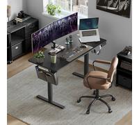 TEMU SONGMICS Escritorio Eléctrico, Regulable , 60 x 140 x (72-120) cm, 4 de Memoria, Bolsillo de Almacenamiento, para Oficina en Casa, Estudio, Negro Tinta