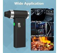 TEMU Soplador de Aire Eléctrico - Súper Potente y Sin Cable, Ventilación ajustable 0-100 con carga rápida, Limpiador para Computadora, Teclado, Hogar, Exteriores y Auto