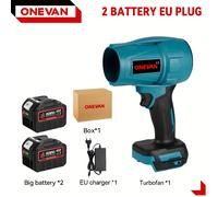 TEMU Soplador Eléctrico Turbina Brushless, Ventilador Jet Inalámbrico Purificador de Aire Soplador de Hojas Para Coche Muebles Removedor de Polvo Herramienta Eléctrica, Compatible con Baterías ONEVAN