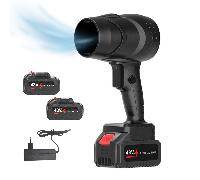 TEMU Soplador Turbo Jet Dry. Soplador de Turbo. Plumero de Aire Inalámbrico. Mini Soplador de Hojas para Limpiar Jardín, Nieve, Polvo ( 2 Baterías de 48V)