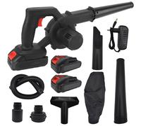 TEMU Soplador y Aspirador Eléctrico Inalámbrico de 48V con Batería, Ideal para Cuidado de Patio y Césped, Soplador para Recoger Polvo y Hojas Fácilmente, Aspirador de Jardín Versátil