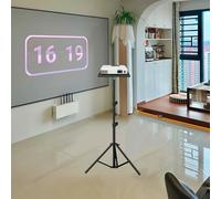 TEMU Soporte Ajustable para Proyector de 1.2m/1.6m con Bandeja - Soporte de Hierro, Diseño de , Plegable, Resistente para Laptops y Proyectores, No Necesita Energía ni Baterías