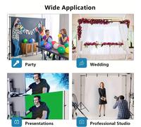 TEMU Soporte de 10x7ft Estudio de Fotos Soporte de Metálico Ajustable, Kit de Soporte para de Globos con 4 Barras , 4 Clips de , Decoración para Fiestas y ( Bolsa de Almacenamiento), ZOMEI