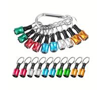 TEMU Soporte de Bits de Destornillador de Vástago Hexagonal de 1/4 , 5/6/10 piezas, Barra de Extensión, Llavero, Adaptador de Tornillo, Cambio de Broca, Destornilladores de