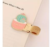 TEMU Soporte de bolígrafo metálico de cactus y con , cuerpo de cobre, ranura universal para cuadernos y accesorio de estación de oficina para