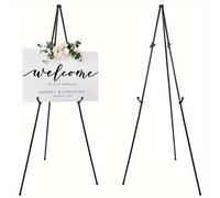 TEMU Soporte de Caballete de 63" para Letrero de Boda, Exhibición y Póster, Soporte para Letrero y Póster, Caballete de Exhibición con Bolsa