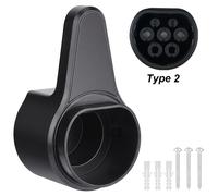 TEMU Soporte de Cargador EV para Montaje en Pared - Universal para Tipo 1 J1772 de EE.UU., Tipo 2 de la UE y para Enchufes Tesla con Gancho para Cable | para de Carga EV de y 2 en el Hogar