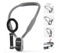 TEMU Soporte de cuello para teléfono móvil elegante y sencillo, persona para grabación de cámaras deportivas, soporte magnético para el cuello portátil para perezosas