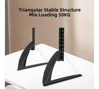 TEMU Soporte de de Hierro 1pc, Base Ajustable de 32-65", Colgador Sin Agujeros para Soporte de TV LCD, Estructura Triangular Vertical con Moldura Integrada