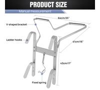 TEMU Soporte de Escalera de Aluminio de Resistencia Tipo V, y Fácil de Instalar y Desmontar, Accesorio para Escaleras que el Deslizamiento Lateral