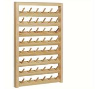 TEMU Soporte de exhibición de accesorios de cabello, maniquí de extensiones de cabello universal para hombres y mujeres, talla adulta, organizador de rack de carrete de madera de 48 ranuras