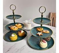 TEMU Soporte de exhibición de postres de 3 capas, 2 piezas, adecuado para de Año , de Navidad, postres de boda, exhibición de frutas