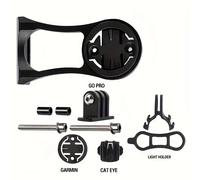 TEMU Soporte de Extensión para Luz de Bicicleta con Rápida, Soporte Fijo de Aleación de Aluminio para Lámpara y Porta Códigos