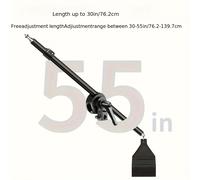 TEMU Soporte de luz telescópico portátil con brazos ajustables de 55 pulgadas, con sacos de arena y un adaptador de universal para de fotografía y video, compatible con luces de relleno, cámaras