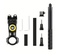 TEMU Soporte de Montaje para Cámara de Acción en Manillar de Motocicleta/Bicicleta con Ajustable, Tornillo de 1/4 para Serie , Serie GoPro HERO, Montura de Rápida ()