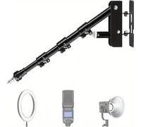 TEMU Soporte de pared con brazo de brazo de 43 pulgadas/110 cm para luz de anillo, diseñado para luces estroboscópicas, fotografía, cajas suaves y reflectores, una rotación de