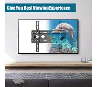TEMU Soporte de pared para TV inclinable para la mayoría de los televisores de 32-65 pulgadas LED LCD OLED Plasma 4K Panel de pantalla curva Monitor Soporte de 400x400 mm 132 libras de
