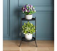 TEMU Soporte de Planta Metálico Elegante, Estantería para Macetas, Elevador Decorativo de 2 para Interiores/Exteriores que Mejora tu , Adecuado para , y Jardines