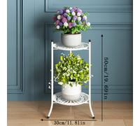 TEMU Soporte de Planta Metálico Elegante, Estantería para Macetas, Elevador Decorativo de 2 para Interiores/Exteriores que Mejora tu , Adecuado para , y Jardines