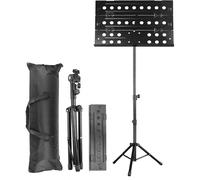 TEMU Soporte de Plegable Portátil de Metal con Bolsa de Transporte, Altura y Ángulo Ajustables, Soporte para Partituras y Clip de , Ideal para Violinistas, Guitarristas, Bandas y Presentaciones
