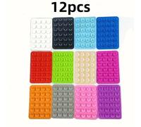 TEMU Soporte de Silicona con de 12 Piezas - Antideslizante y Adhesiva para Teléfono Móvil Multifuncional, Portátil y Desmontable para Selfies y Grabación de Vídeo