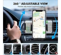 TEMU Soporte de teléfono para coche ajustable con clip de ventilación, montaje universal para dispositivos móviles, material ABS no impermeable, con mordaza ajustable para coche