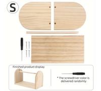 TEMU Soporte Giratorio de Madera para Hilos - Dispensador Portátil de Bolas para Tejer y Crochet, Base Resistente para Múltiples Hilos, Jengibre