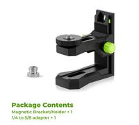 TEMU Soporte Magnético de Resistencia con Rotación de 360° y Altura Ajustable - Compatible con , Nivel Láser, Montaje en Pared o Superficie - No Requiere Energía, Base Magnética para Láseres