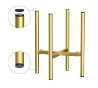 TEMU Soporte Metálico para Plantas de Interior, Ajustable para Macetas de 8 9 12 Pulgadas, Soporte Elegante y Estable Medio para Esquinas Exteriores, Dorado 1pz, No Incluida