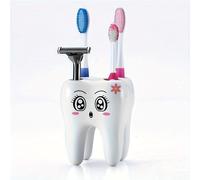 TEMU Soporte para cepillos de dientes de de dibujos animados popular, organizador de plástico, almacenamiento diario multipropósito y soporte para bolígrafos de escritorio, accesorios de baño