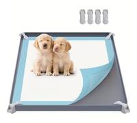 TEMU Soporte para Pañales de Perro - Bandeja de Silicona para Entrenamiento con 4 Pinzas, Bandeja para Pañales de Cachorro, para Pañales de Entrenamiento de 24" x 24",