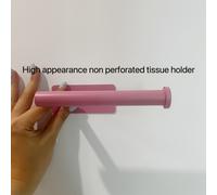 TEMU Soporte para Papel Higiénico de Acero Inoxidable Rosa de Fácil Instalación - Autoadhesivo, Montaje en Pared Sin Taladro, Diseño de Base Cuadrada para Dispensador de Papel de Baño