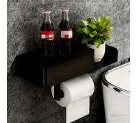 TEMU Soporte para rollo de papel higiénico extra grande y engrosado, de acero inoxidable, estante cuadrado para rollo de papel higiénico, no requiere perforación para de pañuelos.