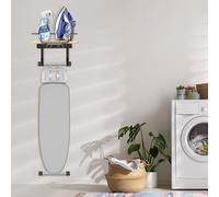TEMU Soporte plegable de metal para tabla de planchar, organizador de pared para almacenamiento de plancha, adecuado para aplicaciones residenciales y hoteles