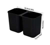 TEMU Soporte versátil de plástico para palillos con dos compartimentos para guardar y escurrir utensilios de cocina