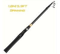TEMU Sougayilang 1pc Caña de Pescar Telescópica /Arrojadiza de 1.8-2.4m/5.9FT-7.9ft, Caña de Pescar de Fibra de Carbono Portátil con Mango de EVA, de Pesca para y
